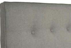 Online Miliboo Cama 2 plazas 160 x 200 cm con cabecero de cama de tela gris claro LEONCE