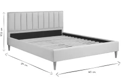 Cheap Miliboo Cama 2 plazas 160 x 200 cm de tela beige DIANE