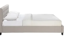 Cheap Miliboo Cama 160 x 200 tela beige acolchada MARQUISE