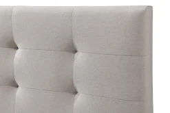 Cheap Miliboo Cama 160 x 200 tela beige acolchada MARQUISE
