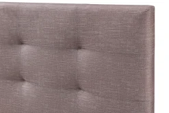 Fashion Miliboo Cama 160 x 200 tela camel acolchada MARQUISE