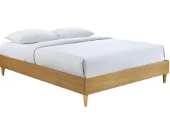 Hot Miliboo Cama adulto 160 x 200 cm con somier acabado madera clara AYO