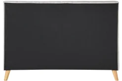 Best Sale Miliboo Cama adulto estilo nórdico madera y tejido beige 160 x 200cm LYNN