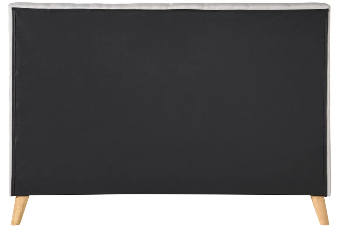 Best Sale Miliboo Cama adulto estilo nórdico madera y tejido beige 160 x 200cm LYNN