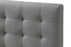 Cheap Miliboo Cama adulto estilo nórdico madera y tejido gris 160 x 200cm LYNN