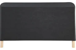 Discount Miliboo Cama capitoné tejido gris oscuro 160 x 200cm HOLSEN