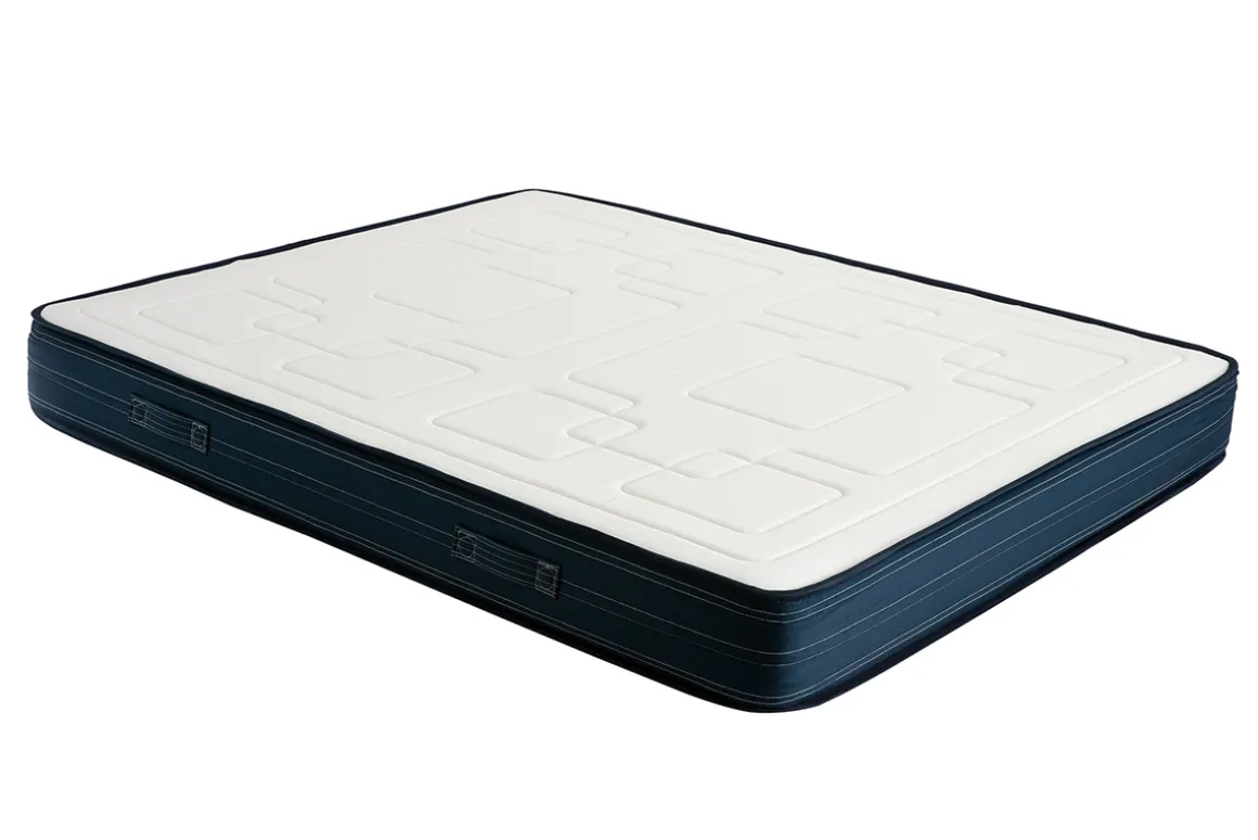 Best Sale Miliboo Cama 140 × 200 cm con somier tapizado y colchón viscoelástico BENJI
