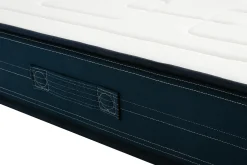 Cheap Miliboo Cama 180 × 200 cm con somieres tapizados y colchón viscoelástico BENJI