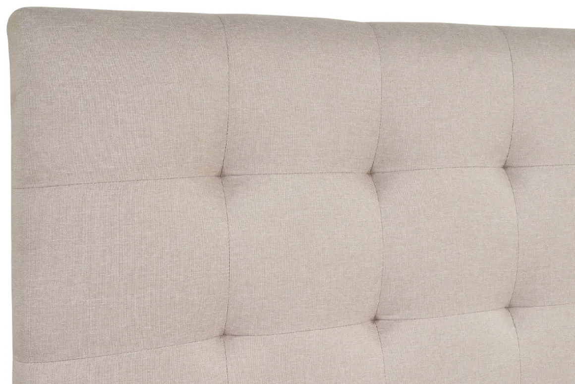 Best Miliboo Cama con cajones 2 plazas 160 x 200 cm de tela beige RENO