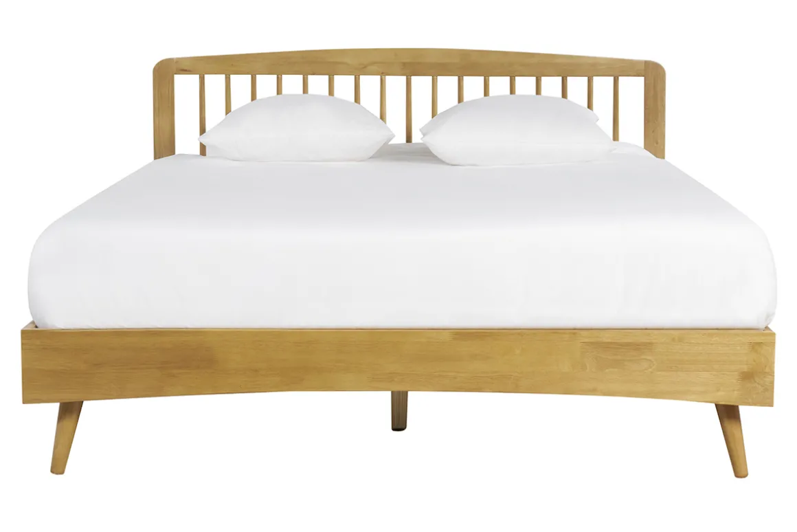 Shop Miliboo Cama de 2 plazas 160 x 200 cm de madera TERRY