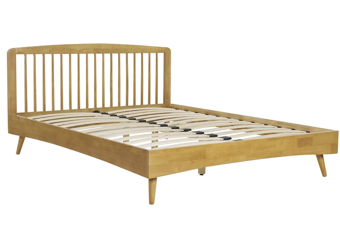 Shop Miliboo Cama de 2 plazas 160 x 200 cm de madera TERRY