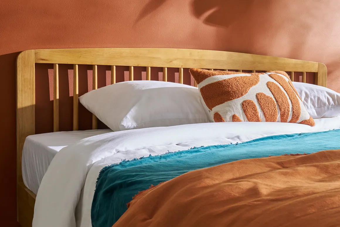 Shop Miliboo Cama de 2 plazas 160 x 200 cm de madera TERRY