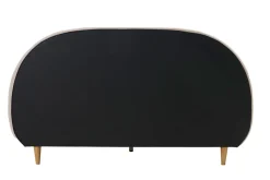 Store Miliboo Cama de 2 plazas 160 x 200 cm de tela beige CHARLINE