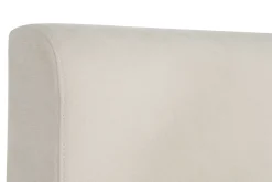 Store Miliboo Cama de 2 plazas 160 x 200 cm de tela beige y madera clara SALOME