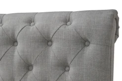 Shop Miliboo Cama doble 160*200 lino gris RILEY