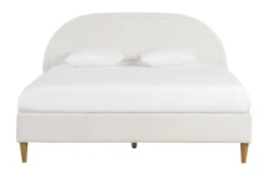 New Miliboo Cama doble 160 x 200 cm de borreguillo CHARLINE