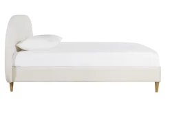New Miliboo Cama doble 160 x 200 cm de borreguillo CHARLINE