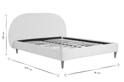 New Miliboo Cama doble 160 x 200 cm de borreguillo CHARLINE