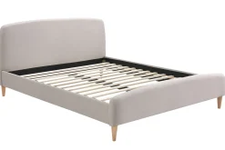 Store Miliboo Cama escandinava 140 x 200cm tejido beige NIELS