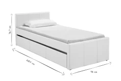 Sale Miliboo Cama nido 90 x 195 cm blanco MACCO