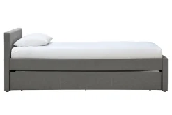 Clearance Miliboo Cama nido infantil 90 × 195 cm tela gris MACCO