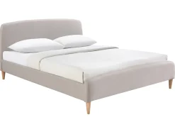 Clearance Miliboo Cama nórdica 160 x 200cm tejido beige NIELS