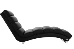 Shop Miliboo Chaise Longue de diseño negra TAYLOR