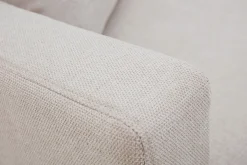 New Miliboo Chaise longue de tejido efecto aterciopelado texturizado beige 190 cm BERTILLE