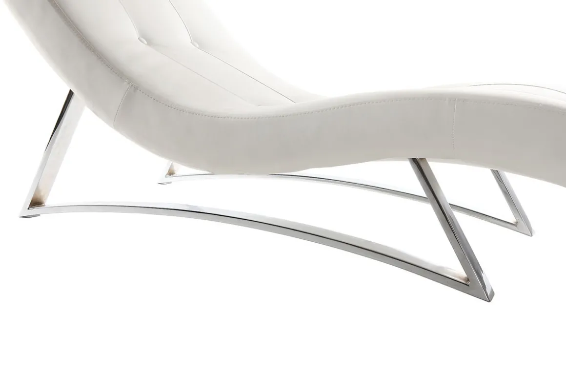 Cheap Miliboo Chaise longue diseño blanco MONACO