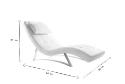 Cheap Miliboo Chaise longue diseño blanco MONACO