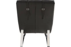 Fashion Miliboo Chaise longue diseño negro MONACO