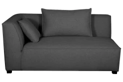 Shop Miliboo Chaise longue esquina izquierda gris antracita PLURIEL