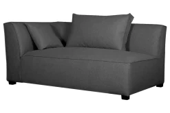 Shop Miliboo Chaise longue esquina izquierda gris antracita PLURIEL