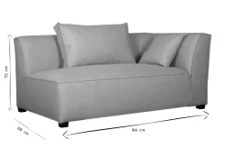 Store Miliboo Chaise longue esquina izquierda beige PLURIEL