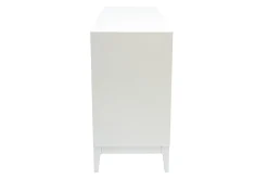 New Miliboo Cómoda blanca mate y metal dorado 6 cajones L120 cm GIANA