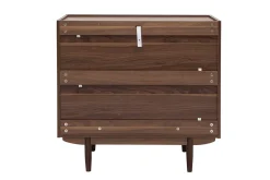 Store Miliboo Cómoda de 3 cajones de madera oscura 80 cm SANAA
