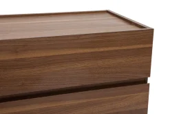Store Miliboo Cómoda de 3 cajones de madera oscura 80 cm SANAA