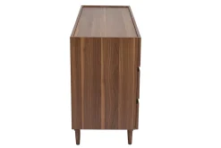Store Miliboo Cómoda de 6 cajones de madera oscura 120 cm SANAA