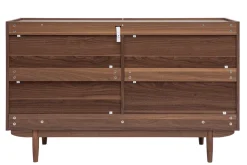 Store Miliboo Cómoda de 6 cajones de madera oscura 120 cm SANAA