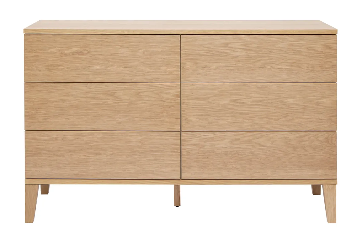 Best Miliboo Cómoda de 6 cajones de madera clara 120 cm FREDDY