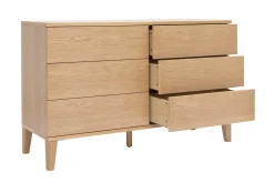 Best Miliboo Cómoda de 6 cajones de madera clara 120 cm FREDDY