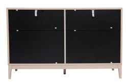 Online Miliboo Cómoda de 6 cajones rosa palo y metal dorado 120 cm GIANA