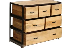 Cheap Miliboo Cómoda industrial madera maciza INDUSTRIA