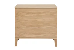Shop Miliboo Cómoda nórdica de 3 cajones de madera clara FREDDY