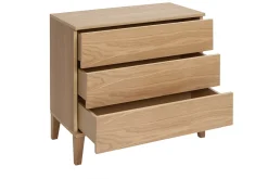 Shop Miliboo Cómoda nórdica de 3 cajones de madera clara FREDDY