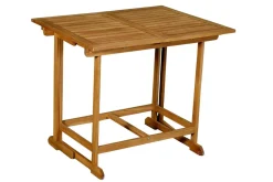 Flash Sale Miliboo Conjunto de mesa extensible con almacenaje y 4 sillas plegables de madera maciza CARMEN