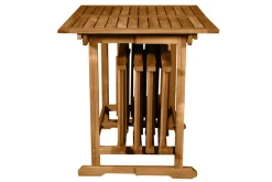 Flash Sale Miliboo Conjunto de mesa extensible con almacenaje y 4 sillas plegables de madera maciza CARMEN
