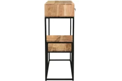 Hot Miliboo Consola 2 cajones en acacia y metal L80 cm GRENELLE