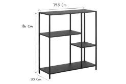 Cheap Miliboo Consola moderna en metal negro L80 cm PODIUM