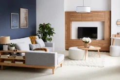 Store Miliboo Elemento de pared cuadrado acabado madera clara ETERNEL